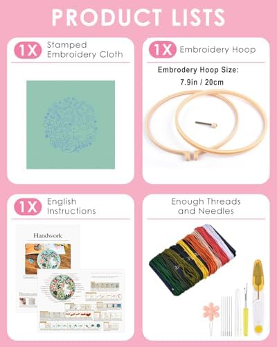 TINDTOP Embroidery Kit for Beginners Adult, Rabbit Embroidery Kit - Image 2