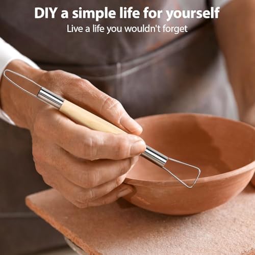 Tovotum 14PCS Ceramic Pottery Clay Sculpting Carving Modeling Tools Set - Image 6