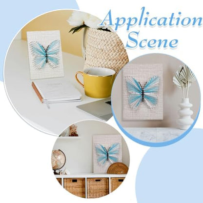 WEBEEDY DIY 3D String Art Kit for Adults Beginners, Butterfly Craft Kit, Include All Necessary Accessories and Frame, Christmas Home Wall Decorations Unique Gift - Image 7
