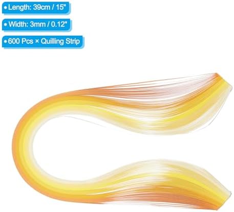 PATIKIL 600pcs Rainbow Quilling Strips Paper 1/8"(3mm) 15" - Image 2