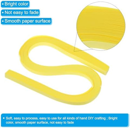 PATIKIL 120pcs Quilling Strips Paper 3/8"(10mm) 54cm Origami Paper Quilling Strip for Art DIY Hand Craft Christmas, Bright Yellow - Image 3