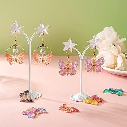 FASHEWELRY 48Pcs Resin Butterfly Charms Flatback Butterfly Embellishments Colorful Insect Earring Charms for Bracelet Necklace Shoes Crafts Scrapbooking Making - Image 3