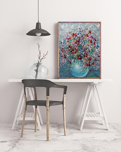 5DDIYART Flower Paint by Numbers for Adults Beginner, Paint by Number Kits on Canvas, Paint by Easy Acrylic Painting Home Wall Decor 16x20inch - Image 2