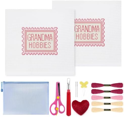 14Pcs Grandma Hobbies 18 Mesh Needlepoint Canvas Kit for Beginners Adults by Unknown