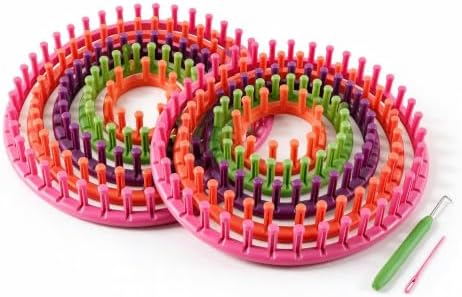 novelinks Round Knitting Looms Kit, Set of 10 Plastic Looms Knitting by novelinks
