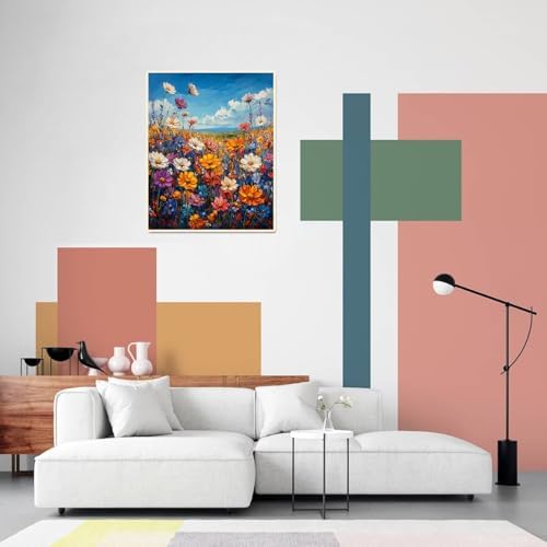 Flowers Paint by Numbers Kit for Adults Beginner Floral Oil Painting Kit Adult Paint by Number Kits on Canvas Wildflower DIY Painting for Beginners Art by Numbers for Gifts Home Wall Decor 16x20 Inch - Image 4