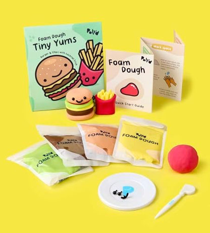 Pott’d Foam Dough Collectibles Air Dry Clay Kit for Adults, DIY Crafts Includes Clay Tools, Colourful Foam Clay, Guides for Mini Food Characters, Plant Projects and Date Night Creations - Image 5