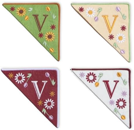 Personalized Embroidered Corner Mark, 4 Pack, Finished Initial Felt Bookmark Corner, Gift for Book Lover by Unknown