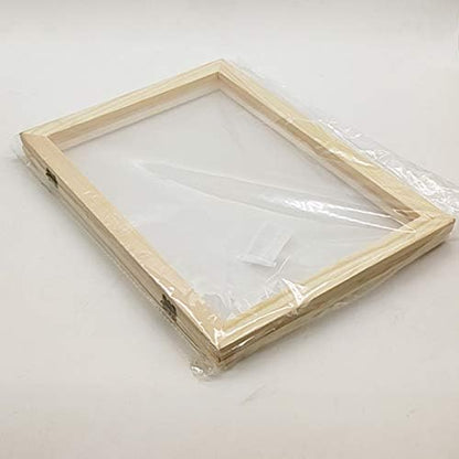 Worown A5 Paper Making Screens, Natural Wooden PaperMaking Mould & Deckle, Paper Making Frames for DIY Craft and Dried Flower Handcraft (7.5 x 10 Inch) - Image 5