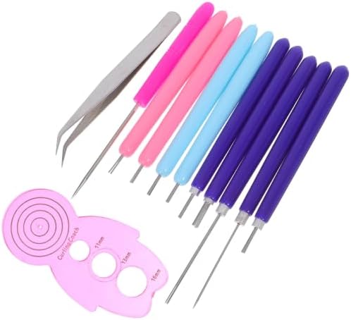 12pcs Paper Quilling Tool Kit for Beginners and Adults, Portable by FRCOLOR
