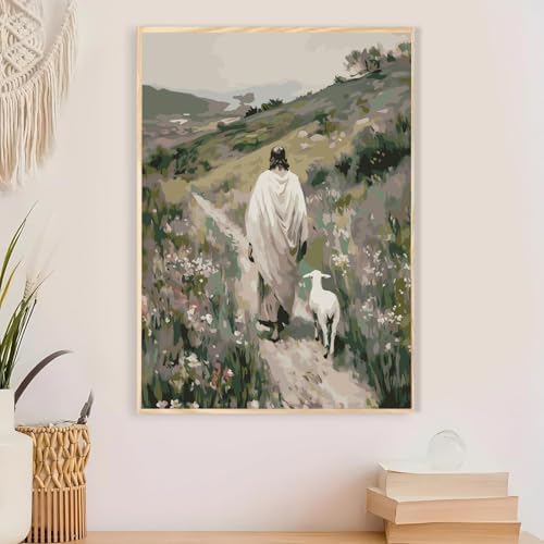 Christianity Paint by Numbers Kit for Adults Framed Canvas, Frameworkless - Image 6