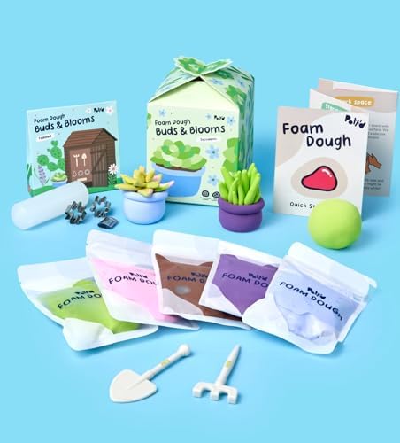 Pott’d Foam Dough Collectibles Air Dry Clay Kit for Adults, DIY Crafts Includes Clay Tools, Colourful Foam Clay, Guides for Mini Food Characters, Plant Projects and Date Night Creations - Image 3