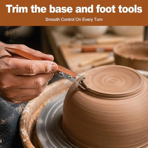 Pottery Trimming Tool for Clay and Ceramics, Double Ended Stainless Steel Pottery Wheel Tool with 10 Pack Clay Sculpting Tools for Bowl, Cup and Vase Foot Trimming (6 mm) - Image 5