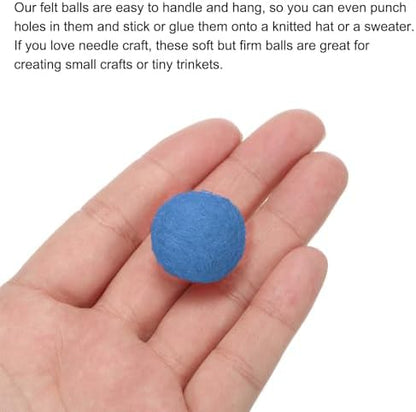 PATIKIL Wool Felt Balls Beads Wool Felting Pom 2cm 20mm Light Blue for Home Decor DIY Crafts Handcrafts Project Pack of 20 - Image 4