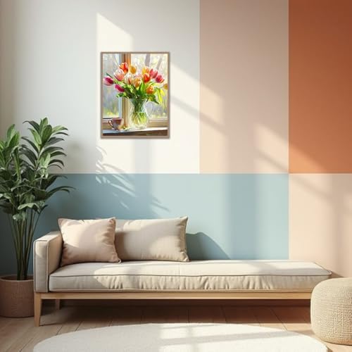 Banket Paint by Numbers Kit for Adults Beginner Flowers DIY Painting Kits for Adults Bottle Flower Easy Adult Paint by Number Kits on Canvas Color by Numbers for Gifts Home Wall Decor 16x20 Inch - Image 5
