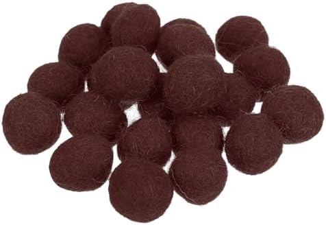 PATIKIL Wool Felt Balls Beads Wool Felting Pom 1.5cm 15mm Brown for Home Decor DIY Crafts Handcrafts Project Pack of 20 by PATIKIL