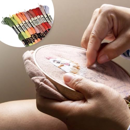 12 Skeins 105 Yards Multi Color Cross Stitch Thread for Bracelets - Image 6