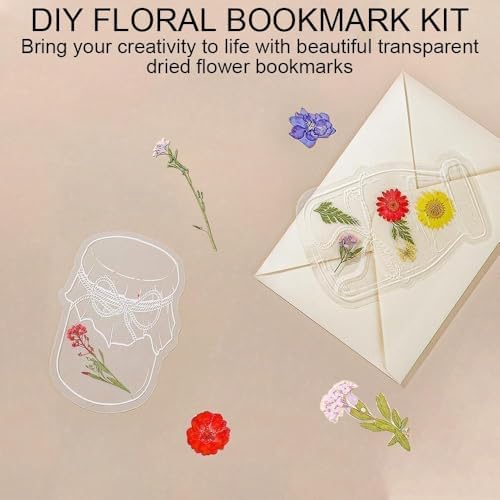 Dried Flower Bookmark Making,40PCS DIY Transparent Bookmarks for Pressed Dried Flowers, Handmade Clear Plastic Floral Book Marks for Gifts, Classroom Projects & Reading, - Image 4