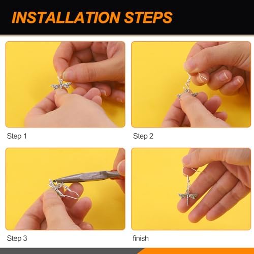 Rustark 1533Pcs Hypoallergenic Earring Making Supplies Kit with Earring Hook, Earring Back, Earring Posts, Jump Ring, Jewelry Pliers, Earring Holder Card, Clear Bag for Jewelry Making Earring Repair - Image 5