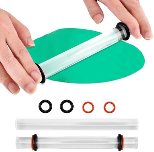 2Pcs Acrylic Clay Rollers, Clay Rolling Pin with Thickness Ring by Unknown