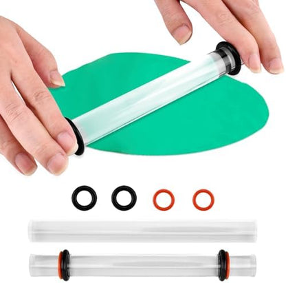 2Pcs Acrylic Clay Rollers, Clay Rolling Pin with Thickness Ring by Unknown