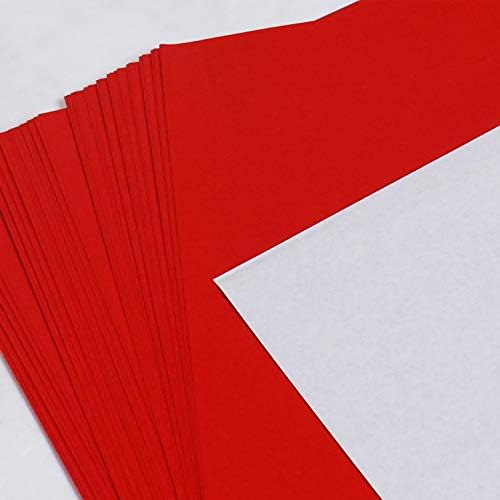 [Taro's Origami Studio] Standard 6 Inch One Sided Single Colors (Red) 50 Sheets (All Same Color) Square Easy Fold Premium Japanese Paper for Beginner - Image 5