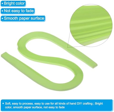 PATIKIL 120pcs Quilling Strips Paper 3/16"(5.2mm) 21"(54cm) Origami Paper Quilling Strip for Art DIY Hand Craft Christmas, Grass Green - Image 3