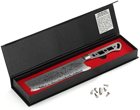 KATSURA Woodworking Project Kit – Nakiri Knife Blank – 7 Inch – Japanese Premium AUS 10, 67 Layers Damascus Steel - Image 3