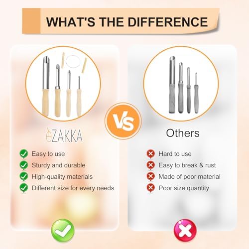 eZAKKA Clay Sculpting Tools for Pottery & Ceramics, 4+1 Pcs - Image 5