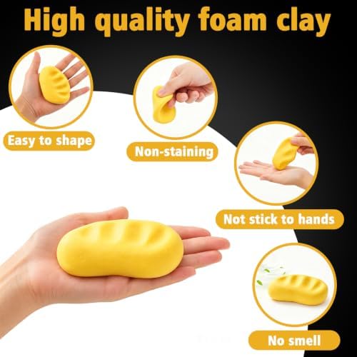 MEARCOOH Modeling air Dry Foam Clay Yellow Cosplay Magic Clay 300g - Image 4