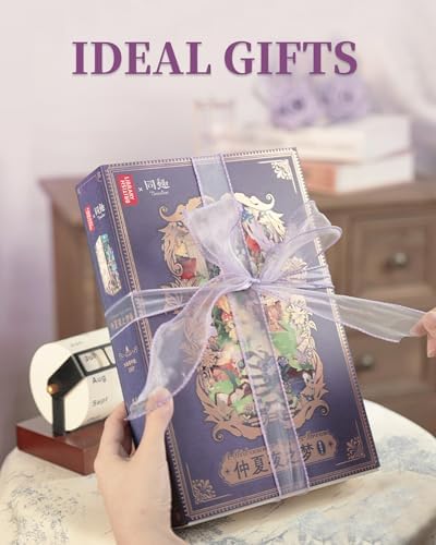 Tonecheer x British Library DIY Book Nook Kit,Shakespeare 3D Wooden Puzzle for Adults,Miniature House Booknook Bookshelf Insert Decor with LED Lights Unique Gifts (A Midsummer Night's Dream) - Image 6