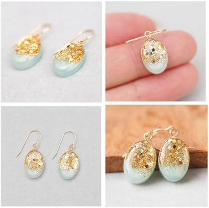 3 PCS Resin Jewelry Mold Kit with Hole Earring Silicone Mould Waterdrop Oval Pendant Molds Stars Moon Clouds Necklace Moulds for DIY Pendant Earrings Necklace Keychains Jewelry Making (3 Styles) - Image 7