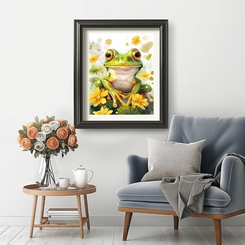 Natuyalo Paint by Numbers for Adults Beginner, Frog Acrylic Easy Paint by Numbers Kits Animal Craft Kits for Adults Suitable for Home Wall Decoration Flameless 16x20 Inch - Image 4