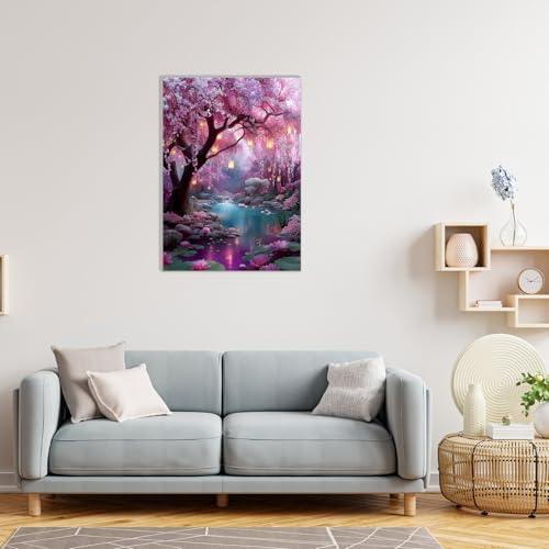 MAXBYE Framed Paint By Numbers Kits for Adults with Wooden Easel, DIY Dream Tree Adult Paint by Number Kits, Oil Acrylic Paintings Kit for Beginners Gift Home Wall Garden Decor 10×14 Inch - Image 4