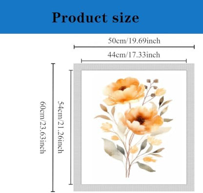 Ornament Kits for Adults Beginners,Embroidery Kits for Adults,Mid Century Monstera Plant Art Philodendron Begonia Swiss Cheese Plant Minis Retro Modern,11CT,17.33 * 17.33 inch - Image 2