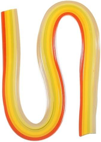 PATIKIL 120pcs Quilling Strips Paper 1/8"(3mm) 21" Origami Paper Quilling Strip for Art DIY Craft Christmas, Yellow by PATIKIL