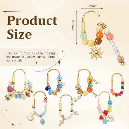 Sureio 594 Pcs Gold Brass Carabiner DIY Kit 20 Set Carabiner Bag Making - Image 2
