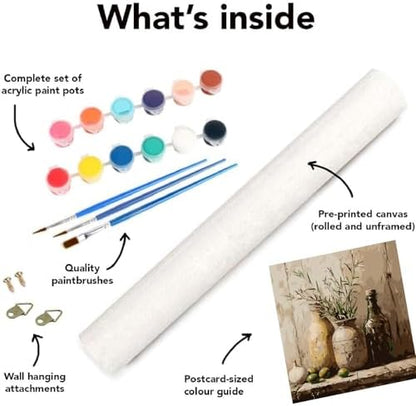 Mrnsiet Paint by Number for Adults Beginners, Easy Bottles Paint by Numbers Kits on Canvas, Retro Oil Painting Kits Adults' Paint-by-Number Kits for Home Wall Decor 16x16 Inch - Image 6
