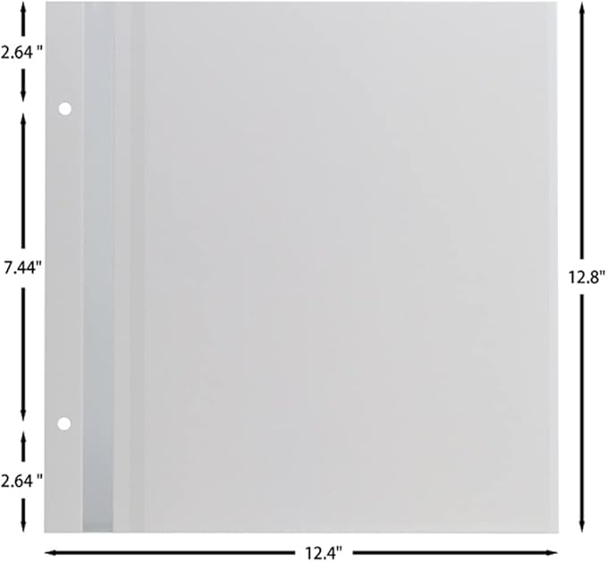 Aenbuslm Photo Album Refill Pages for Magnetic Self Adhesive Scrapbook 13.2x12.8 20 Pages