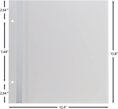 Aenbuslm Photo Album Refill Pages for Magnetic Self Adhesive Scrapbook 13.2x12.8 20 Pages