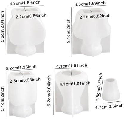 4 PCS Shaker Bottle Resin Molds Bottle Resin Quicksand Molds Silicone Bottle Silicone Molds for DIY Keychain Pendant - Image 6