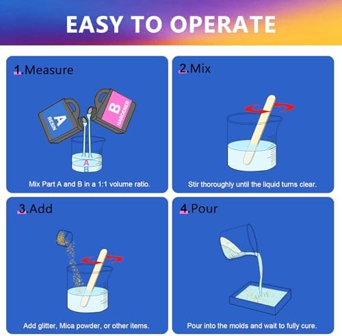 KISREL Epoxy Resin Kit 16OZ with 3D Molds, Electric Drill, Color Dyes Tools - Image 6