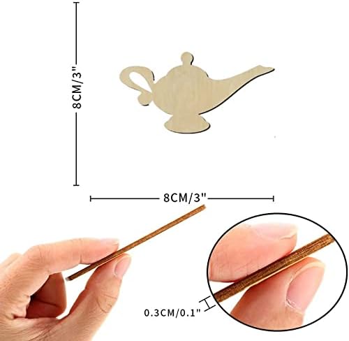 Genie Wood Craft Unfinished Wooden Cutout Art DIY Wood Signs Inspirational Wall Plaque Classic Woodshop Garage Wall Decor for Home Office Kitchen Bathroom Bedroom - Image 2