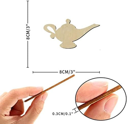 Genie Wood Craft Unfinished Wooden Cutout Art DIY Wood Signs Inspirational Wall Plaque Classic Woodshop Garage Wall Decor for Home Office Kitchen Bathroom Bedroom - Image 2