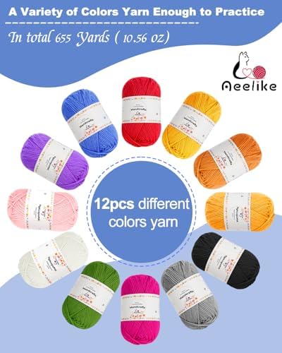Aeelike Crochet Kits for Beginners Adults Kid, Complete Crochet Set, Pink - Image 4