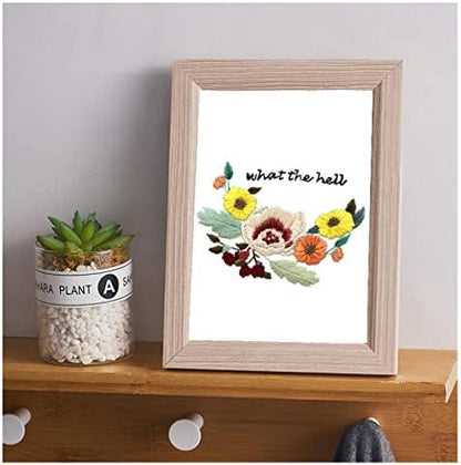 Louise Maelys Floral Embroidery Kit for Beginners Saying DIY Craft - Image 3
