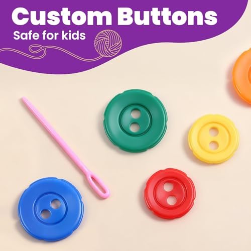 Loom Knitting Kit for Beginners - DIY Hat & Scarf Craft Toy with Buttons - Fun Crochet Toy for Kids Ages 7 8-12 - Perfect Birthday and Christmas Gift for Girls - Image 3