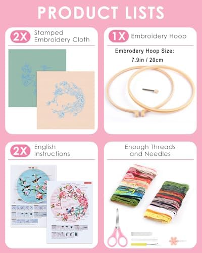 TINDTOP Embroidery Kit for Adult, Owl Embroidery Kit for Beginners - Image 2