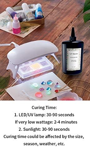 250g UV Resin Clear No Odor, Resin Jewelry Making Starter Kit with UV Lamp + Mini Electric Drill + 900pcs Jewelry Findings Accessories Kit + Tweezers for DIY Resin Crafts Earrings Pendants - Image 2