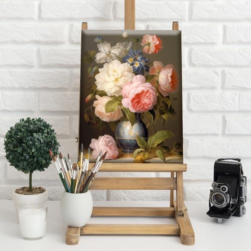 Natuyalo Framed Paint by Number Kits for Adults Beginners, Flowers Easy Acrylic Adult Paint by Number Kits, Vase DIY Painting by Numbers Kits with Frame Ideal Gift 12x16 Inch - Image 2